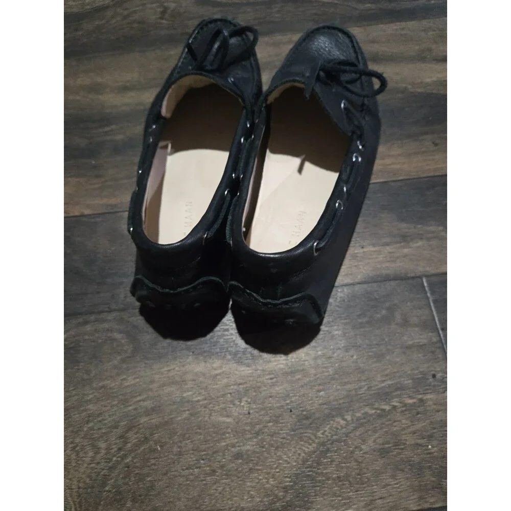 Cole Haan Women's Size 6.5 Shoes Black Leather Comfort Moccasin Driver Loafers